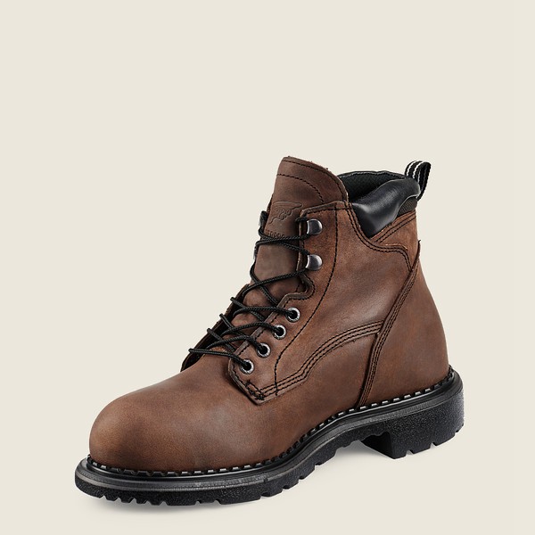 Botas de Seguridad Red Wing Hombre Marrom/Negros - Supersole® - 6-Inch Waterproof Toe Metguard - 203